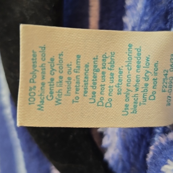 THEREABOUTS BLUE STRIPED TODDLER BOYS OR GIRLS HOODED ROBE SIZE XS 6/6X - Picture 12 of 12